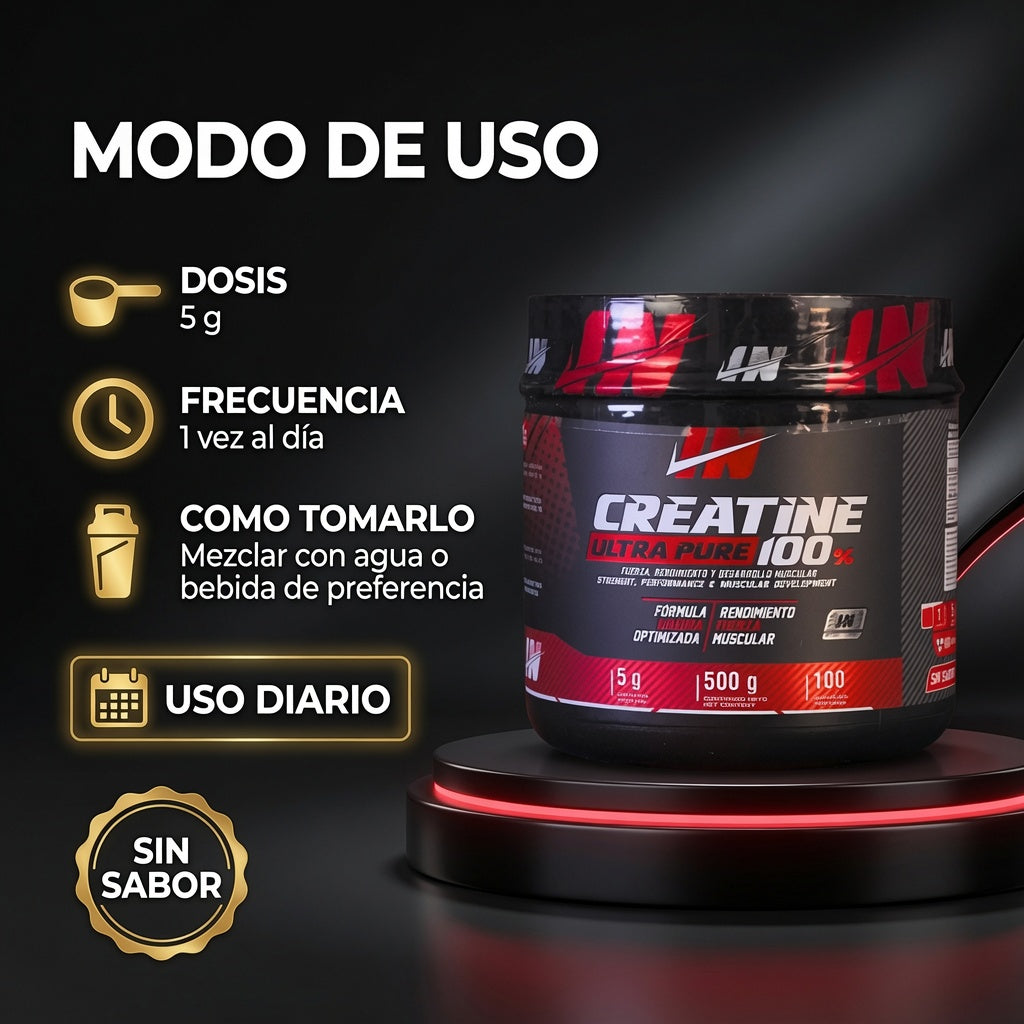 Creatina Ultra Pure 500 g IRON: LLEVA TU RENDIMIENTO AL SIGUIENTE NIVEL